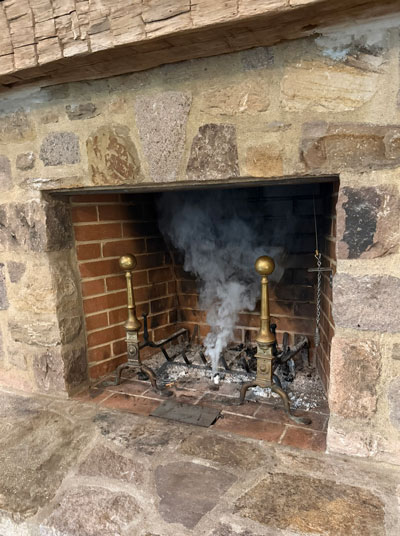 Smoke pellet used to perform a chimney and flue smoke test in a fireplace